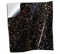 40 Black Glitter Tile Stickers for 6x6 inch Tile 15x15 cm Sparkle Diamond Black Glitter Tile Transfers Decals Glitter (Black, 6x6” - 40 Individual Stickers)