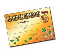 40 Bronze Award Childrens Pupils School Praise Teachers Reward Certificates A5 Primary Teaching Services