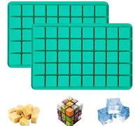 40 Cavities Square Silicone Moulds, 2Pcs Small Cavity Chocolate Mold, Caramel Candy Silicone Molds, for Gummy, Ice Cube, Jelly, Truffles (Green)