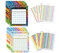 40 Charts, 360 Star Stickers, 360 Smiley Stickers, Sticker Chart, Reward Chart for Children Behaviour, Star Chart with 760 Pieces, Includes Ideal for Potty Training and Behaviour Management