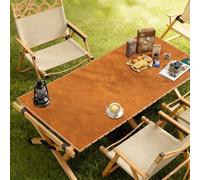 40 CM,50 CM Extra Wide Table Runner Leather, Waterproof & Heatproof Outdoor Table Runner Light Brown Placemat Dining Table Accessories Tablecloth(50x100cm)