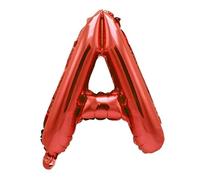 40 cm red foil balloon in the shape of the letter A suitable for helium filling