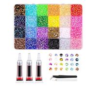 40 Colors Resin Jelly Rhinestones for Bedazzling, 3mm 32000 Pcs Flatback Gems for Crafting, DIY Clothes, Cup, Shoes, Fabric, Nail Art (30000 Pieces)