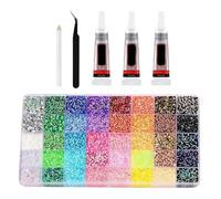 40 Colors Resin Jelly Rhinestones for Bedazzling, 3mm 32000 Pcs Flatback Gems for Crafting, DIY Clothes, Cup, Shoes, Fabric, Nail Art (32000 Pieces)