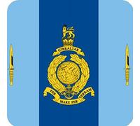 40 Commando Royal Marines Military UK Set of 6 Aluminium Coasters With Cork Feet In a Presentation Box Lest We Forget