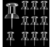 40 Count 1.8 Inch Giant Large push pins for Cork Board, Clear Jumbo Thumb Tacks Steel Point and Plastic Head Big for Bulletin Boards Wall Craft Projects