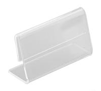 40 Count Acrylic Sign Display Stand L Shape for Name Card Tag Label Holder Tabletop Poster Rack Utility Pole Mount Use (2 * 4cm)