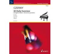 40 Daily Exercises op. 337 piano (intermediate) Czerny Schott Music Saddle-wire