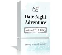 40 Date Night Ideas Card Games for Couples - Unique Date Deck Scratch Off Cards, Great as Couples Gifts for Boyfriend - Romantic Newlywed, Anniversary and Wedding Gift for Him, Couple, Husband or Wife