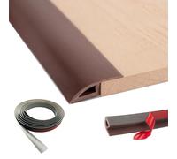40" Doorway Carpet Edging Trim, Floor Transition Strip Self Adhesive, PVC Door Threshold Reducer for Uneven Floor(Coffee,100cm*2)