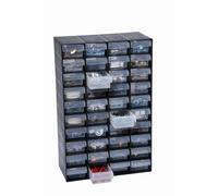 40-Drawer Plastic Storage Cabinet with Removable Drawers - Wall-Mountable Organizer for Home, Garage or Shed (42cm x 27cm x 13cm)