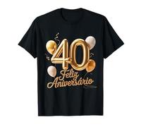 40 Feliz Aniversario Portugal Happy Birthday Portuguese T-Shirt