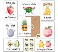 40 Funny Thank You Cards wtih Envelopes & Stickers,Pun Greeting Note Cards 4 x 6 in,Bulk Boxed Set Assortment Blank Notecards Card Great for Employee Teachers Friends Business Coworker Gratitude
