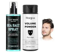 40 g Hair Powder & 100 ml Sea Salt Spray Set, Volume Powder Hair, Styling Powder and Volume Powder Hair with Matt Effect, Colourless Styling Powder for Men of All Hair Types