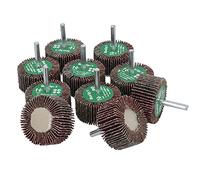 40 Grit 50mm Flap Wheel Disc Abrasive Sanding Pads For Drills 6mm Shank 10pc