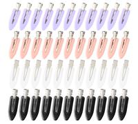 40 Hair Clips, No Crease Hair Clips, Invisibobble Hair Clip, Flat Hair Clips, Women, for Hair Styling, Makeup, Face Washing, Sleep, Sports, 4 Colours (Black, White, Purple, Pink)