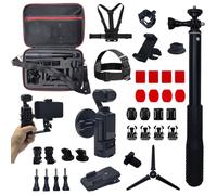 40-in-1 Accessories Kit for DJI Osmo Pocket 3 Creator Combo, Vlog Essentials with Carrying Case, Tripod, Magnetic Base, Chest/Head Strap, Selfie Stick and More - EIOYUMY
