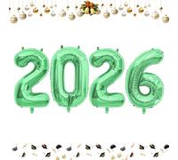 40 Inch 2026 Balloons Olive Green Foil Number Balloons for 2026 New Year Festival Celebration or Birthday Party Supplies Decorations,New Years Balloon 2026, New Years Eve Balloon