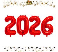 40 Inch 2026 Balloons Red Foil Number Balloons for 2026 New Year Festival Celebration or Birthday Party Supplies Decorations,New Years Balloon 2026, New Years Eve Graduation Balloons Decorations