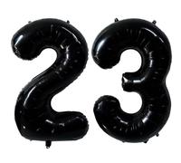 40 Inch Black 23 Balloons Large Black 23 Number Balloon 23rd Birthday Balloon Black Birthday Party Decorations Wedding Anniversary Party Supplies (Number 23 or 32)