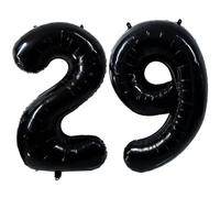 40 Inch Black 29 Balloons Large Black 29 Number Balloon 29th Birthday Balloon Black Birthday Party Decorations Wedding Anniversary Party Supplies (Number 29 or 92)