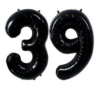 40 Inch Black 39 Balloons Large Black 39 Number Balloon 39th Birthday Balloon Black Birthday Party Decorations Wedding Anniversary Party Supplies (Number 39 or 93)