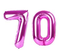 40 Inch Black Number 70 Balloon Rose Purple Number 70 Balloon 40 Inch, 70th Birthday Party Decorations for Boy or Girl Huge Mylar Anniversary Party Supplies