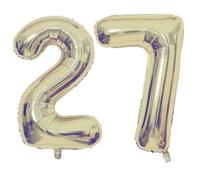 40 Inch Champagne Gold 27 Number Balloons Giant 27 Balloons Champagne Gold Birthday 27 Balloons 27th Birthday Anniversary Events Party Decorations Supplies