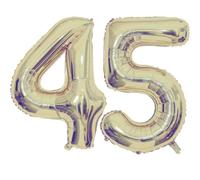 40 Inch Champagne Gold 45 Number Balloons Giant 45 Balloons Champagne Gold Birthday 45 Balloons 45th Birthday Anniversary Events Party Decorations Supplies