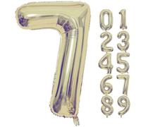 40 Inch Champagne Gold Number Balloons Giant Number 7 Balloons Champagne Gold 7th Birthday Balloons 7th Birthday Anniversary Events Party Decorations Supplies