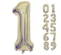 40 Inch Champagne Gold Number Balloons Giant Number One 1 Balloons Champagne Gold 1st Birthday Balloons One Birthday Anniversary Events Party Decorations Supplies