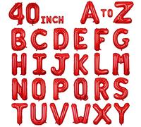 40 Inch Giant Red Letter K Foil Helium Balloons Big Single Mylar Balloon Birthday Party Decoration Supply Baby Shower (Red K)