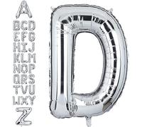 40 Inch Giant Silver Letter D Foil Helium Balloons Big Single Mylar Balloon Birthday Party Decoration Supply Baby Shower