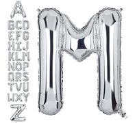 40 Inch Giant Silver Letter M Foil Helium Balloons Big Single Mylar Balloon Birthday Party Decoration Supply Baby Shower