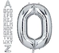 40 Inch Giant Silver Letter O Foil Helium Balloons Big Single Mylar Balloon Birthday Party Decoration Supply Baby Shower (Silver O)