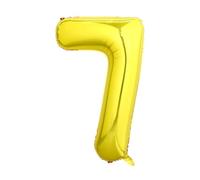 40 Inch Gold Number 7 Balloon, Giant Number Balloons, Birthday Decorations