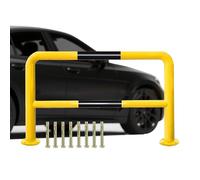 40 Inch Height Bollard Post, U-Shaped Parking Guardrail Anti-Collision Bar With 8 Anchor Bolts, for Traffic Control Driveway Barrier(59x40 in/150x100 cm)