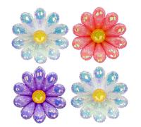 40 Inch Iridescent Daisy Flower Balloons Set, Floral Wildflower Party Decor for Spring Summer Garden Picnic Birthday Wedding