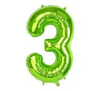 40 Inch Large Foil Balloon Number 3 Green, Numbers Balloon 0-9, Helium Balloons Numbers for Girls Boys Birthday Decoration/Anniversary Decoration/New Year's Eve Decoration (Green #3)