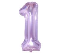 40 Inch Large Number 4D Foil Balloons, Extra Big Giant Jumbo Foil Helium Mylar Number 1 Balloon for Birthday Party, Purple
