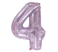 40 Inch Large Number 4D Foil Balloons, Extra Big Giant Jumbo Foil Helium Mylar Number 4 Balloon for Birthday Party, Purple