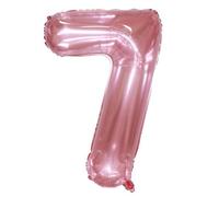 40 Inch Large Number 4D Foil Balloons, Extra Big Giant Jumbo Foil Helium Mylar Number 7 Balloon for Birthday Party, Pink