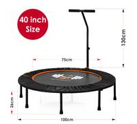 (40" Inch) Mini Trampoline Exercise Gym Foldable with Handle
