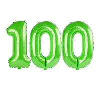 40 Inch Number 100 Balloons for 100th Birthday Party Decorations,0-100 Fruit Green Large No.100 Digital Balloons for Women Men and Grandpa Grandma, Helium Foil Number Balloons for Wedding Anniversary