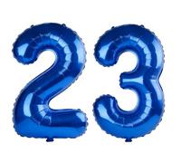 40 Inch Number 23 Balloons for 23rd Birthday Party Decorations,0-100 Dark Blue Large No.23 Digital Balloons for Her Him and Daughter Son, Helium Foil Number Balloons for Wedding Anniversary