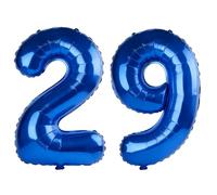40 Inch Number 29 Balloons for 29th Birthday Party Decorations,0-100 Dark Blue Large No.29 Digital Balloons for Women Men and Her Him, Helium Foil Number Balloons for Wedding Anniversary
