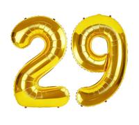 40 Inch Number 29 Balloons for 29th Birthday Party Decorations,0-100 Gold Large No.29 Digital Balloons for Women Men and Her Him, Helium Foil Number Balloons for Wedding Anniversary