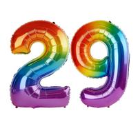 40 Inch Number 29 Balloons for 29th Birthday Party Decorations,0-100 Rainbow Large No.29 Digital Balloons for Women Men and Her Him, Helium Foil Number Balloons for Wedding Anniversary
