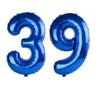 40 Inch Number 39 Balloons for 39th Birthday Party Decorations,0-100 Dark Blue Large No.39 Digital Balloons for Women Men and Her Him, Helium Foil Number Balloons for Wedding Anniversary