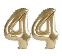 40 Inch Number 44 Balloons for 44th Birthday Party Decorations,0-100 Champagne Gold Large No.44 Digital Balloons for Women Men and Her Him, Helium Foil Number Balloons for Wedding Anniversary